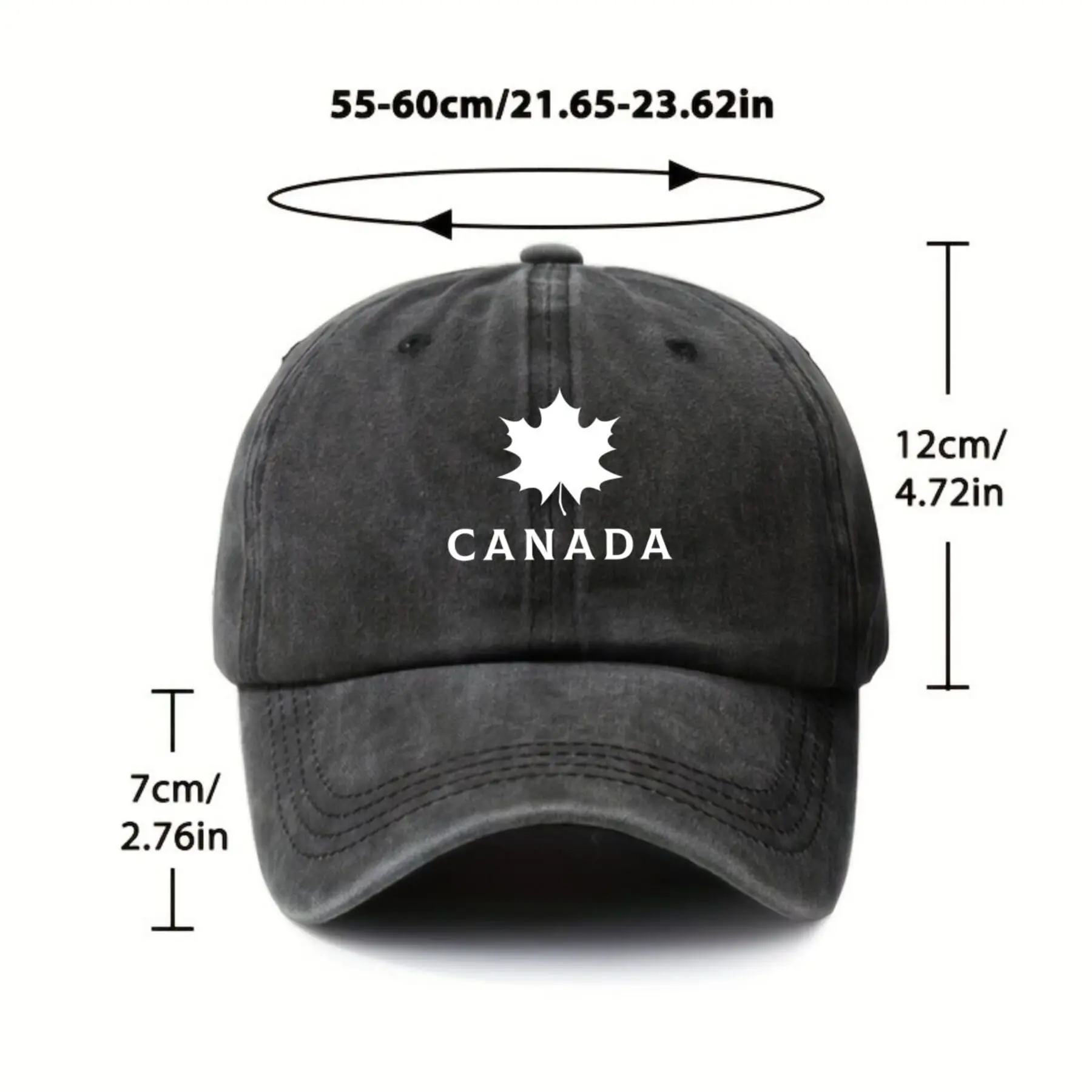 Canada-Maple-Leaf-Distressed-Cotton-Baseball-Cap-Unisex-Lightweight-Breathable-Outdoor-Cap-for-Spring-Autumn