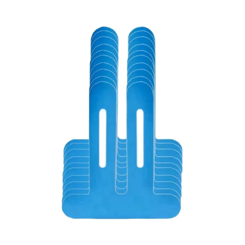 T21C 20 قطعة شريط علم الحركة للركبتين، مقاوم للماء ومرن، شريط ركبة مسامي، شريط رياضي يوفر دعم أزرق #3