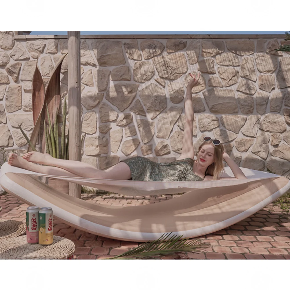 Hamaca inflable plegable para dormir, colchón de aire, tumbona, cojín flotante, gran oferta