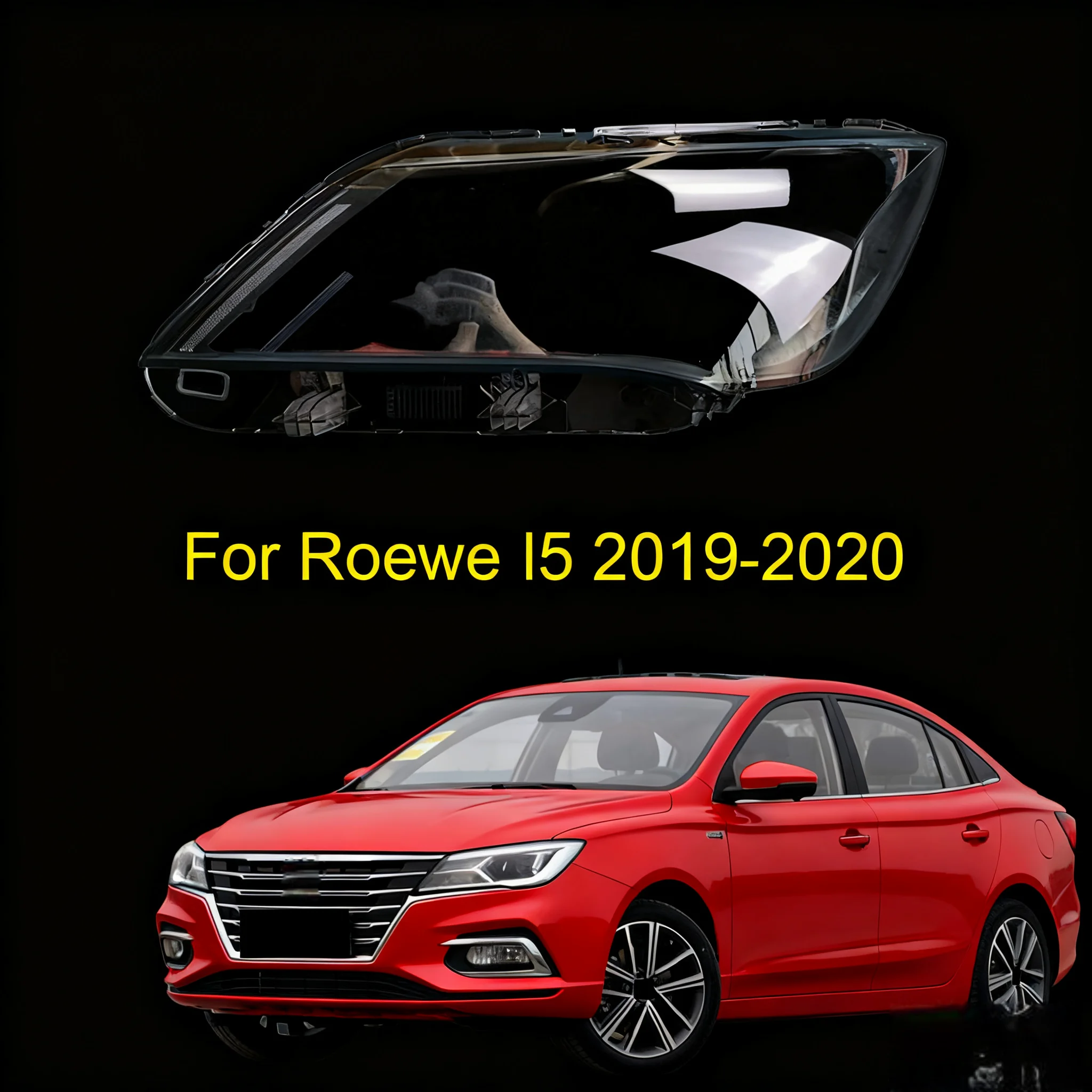 For MG 5 Roewe I5 Ei5  2019 2020 Headlight Shade Transparent Lampshade Lens Headlamp Cover Lamp Shell
