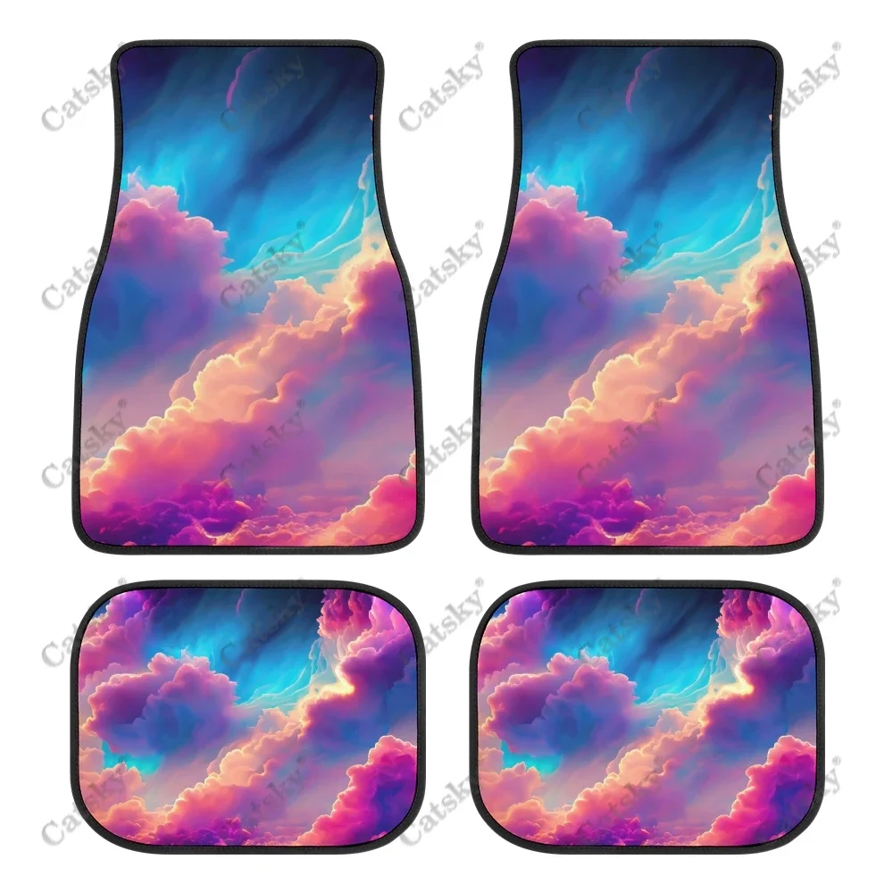 Abstract Fantasy Colorful Clouds Auto Floor Mats Carpet,Custom Car Floor Mats All Weather Auto Accessories Floor Pad for Stylish