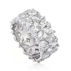 CAOSHI Delicate Gorgeous Wide Band Finger Rings for Women Charming Cubic Zirconia Wedding Engagement Accessories Party Jewelry