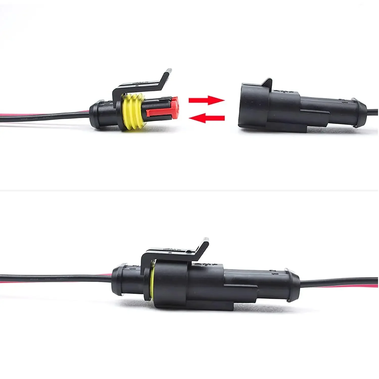 5/20/100 Sets 1-6 Pin DJ7021-1.5-11/21 AMP 1.5 Connector 282104-1 282080-1 Waterproof Connector,Male and Female Way 18 AWG Wire