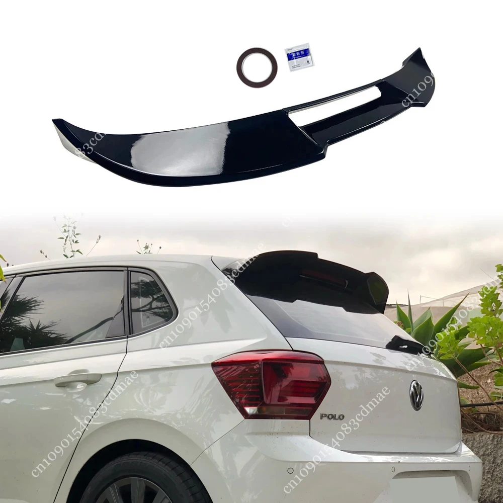 GTI Stijl Staart Vleugel Spoiler Voor Volkswagen Polo 6 MK6 2018-2021 2022-2025 Auto Achterdak raam Kofferbak Vleugels Lip Splitter Bodykits