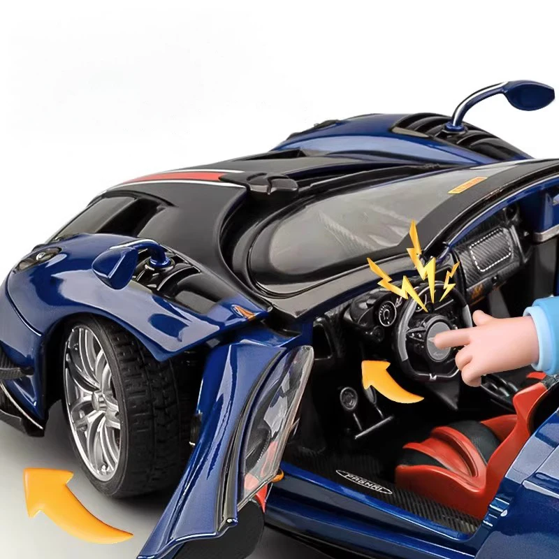 1:18 Pagani Huayra BC Supercar Alloy Model Car Toy Diecasts Metal Casting Sound and Light Car Toys For Children Vehicle