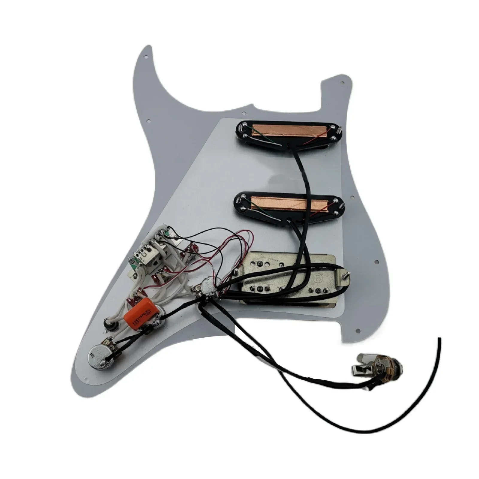 

Q-X Music Store-Prewired loaded Pickguard Guitar Pickups Humbucker Pickups Alnico 5 HSS Wiring Harness Push-Pull Single Cut Set
