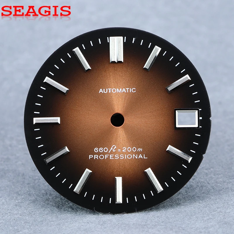 NH35 Dial 28.5mm Gradual red GS MOD Movement Tanpa Logo
