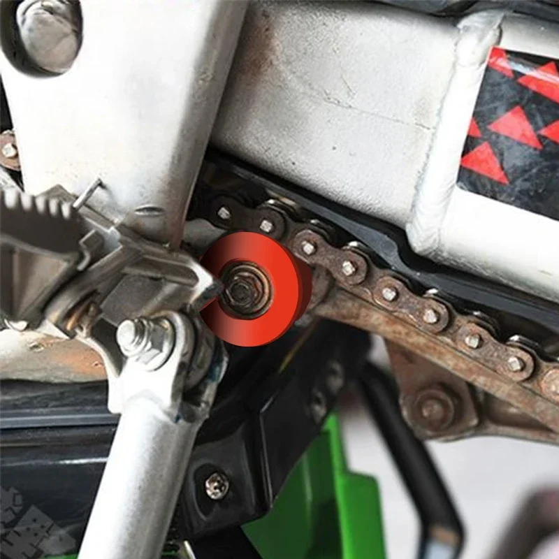 LINGQI RACING prowadnica łańcucha motocyklowego rolka koło pasowe napinacz zestaw rolek z metalową sprężyną do Dirt pitbike Motocross ATV