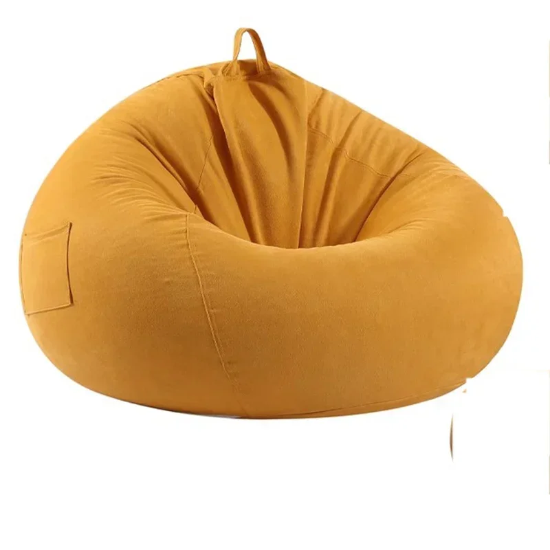 Corner Modern Bedroom Bean Bag Living Room Single Filling Yellow Reading Puffs Sofa Dining Curved Puffs