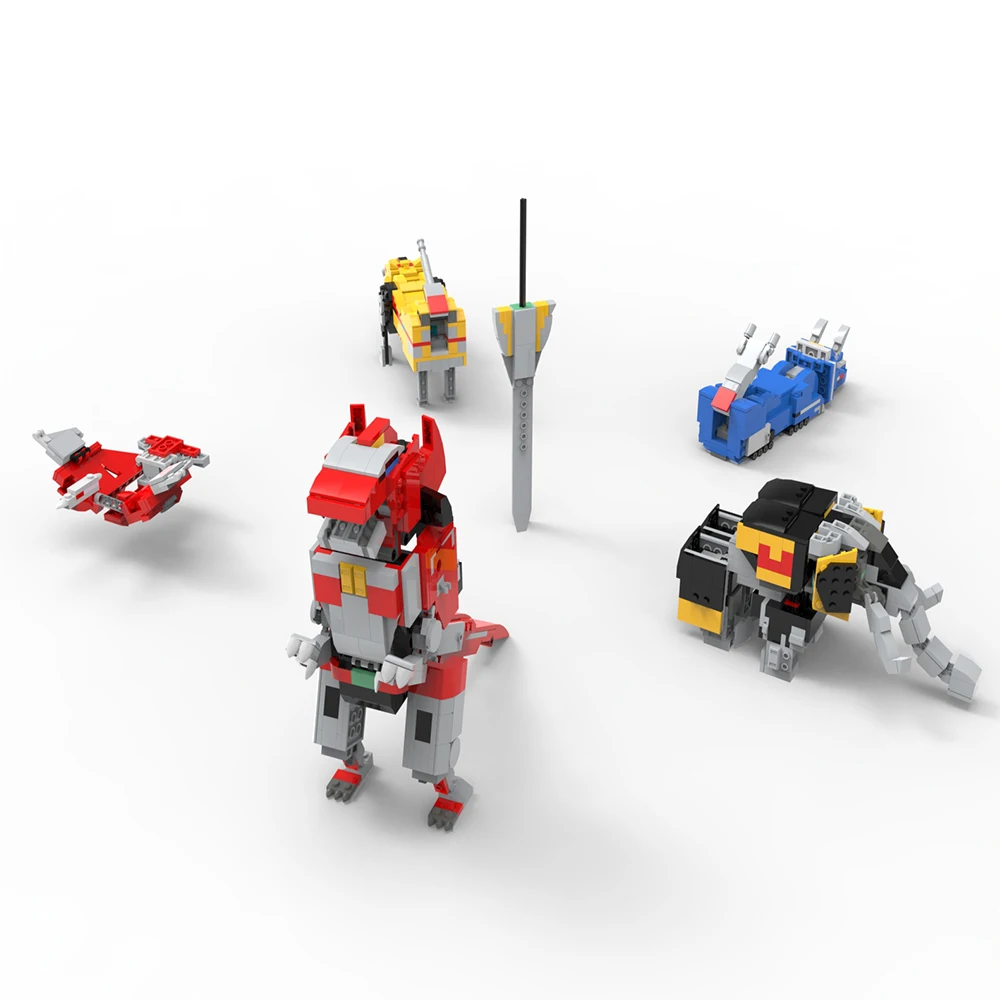 Moc mecha transformando robô blocos de construção kit power megazord deformação figura ação tijolo modelo diy criança brinquedos melhor presente