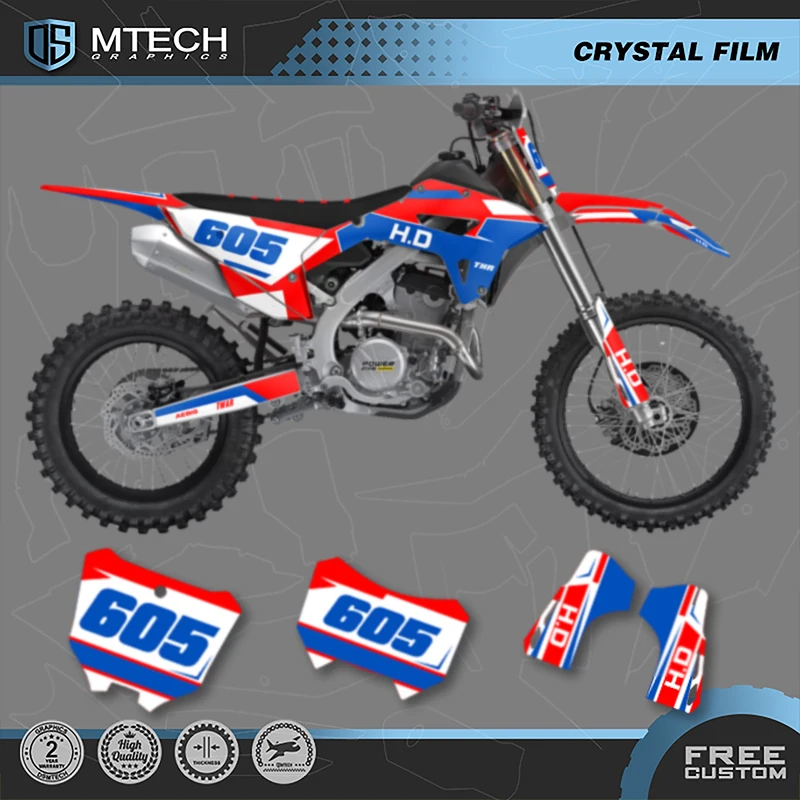 

DSMTECH мотоциклетные графические фоновые наклейки, наборы наклеек для HONDA 2022 2023 2024 CRF250RX 2024 2023 2022 2021 CRF450RX-5