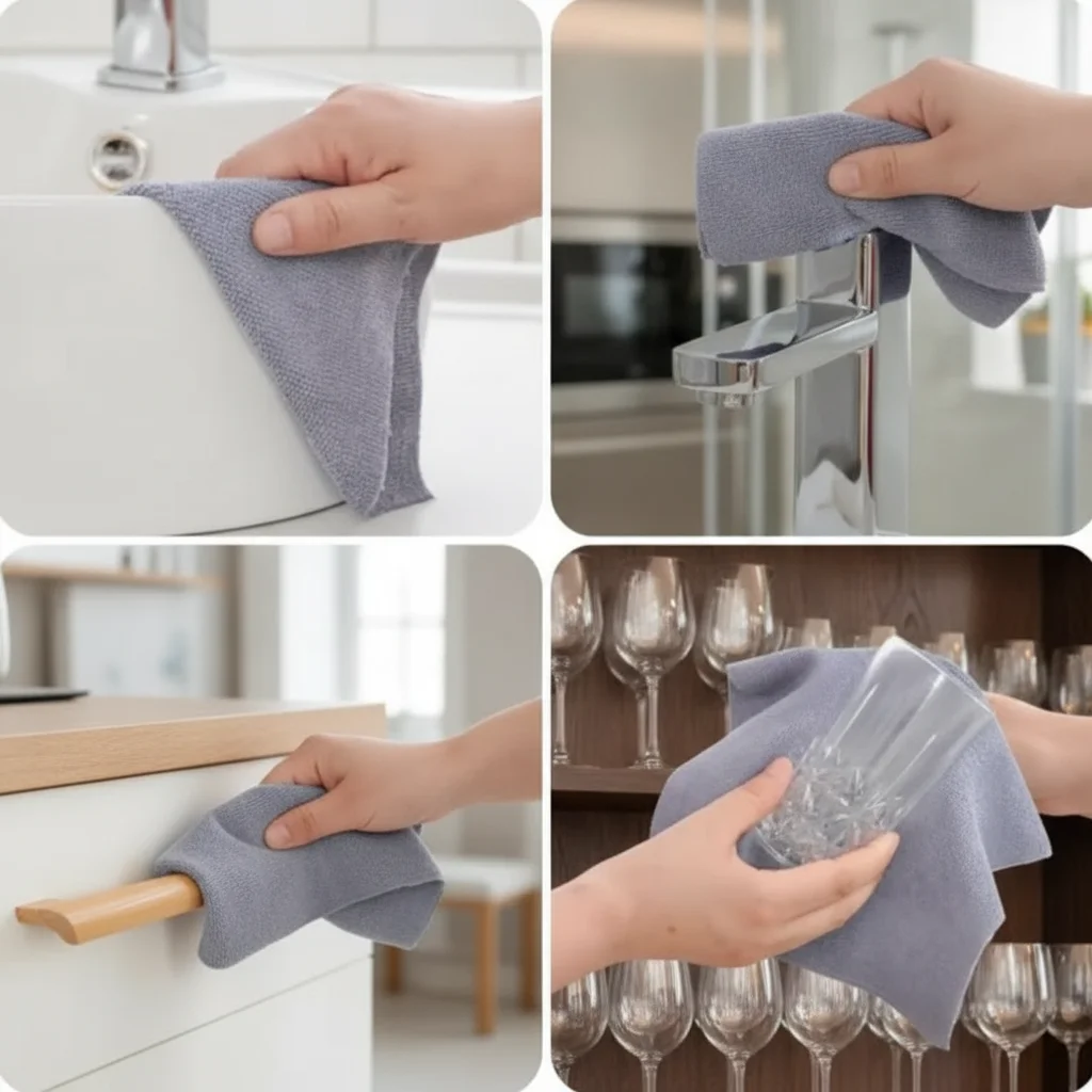 Reusable Cleaning Rag to Clean Chicken Foot Pattern Kitchen Dish Towel Household Cloth Microfiber Wipe Rolls Wash Paper Alcohol