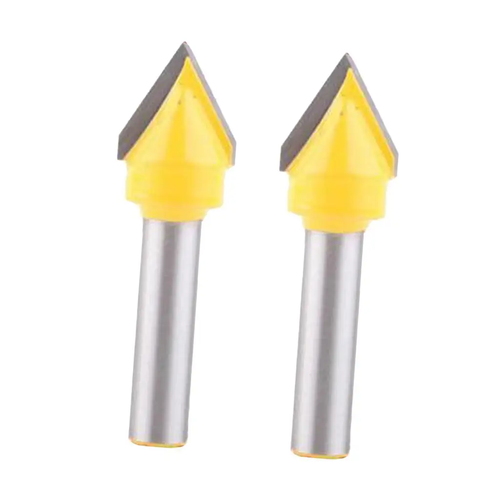 2 Pieces 8mm Shank Woodworking Core Box Round Over Router Bit Cutter