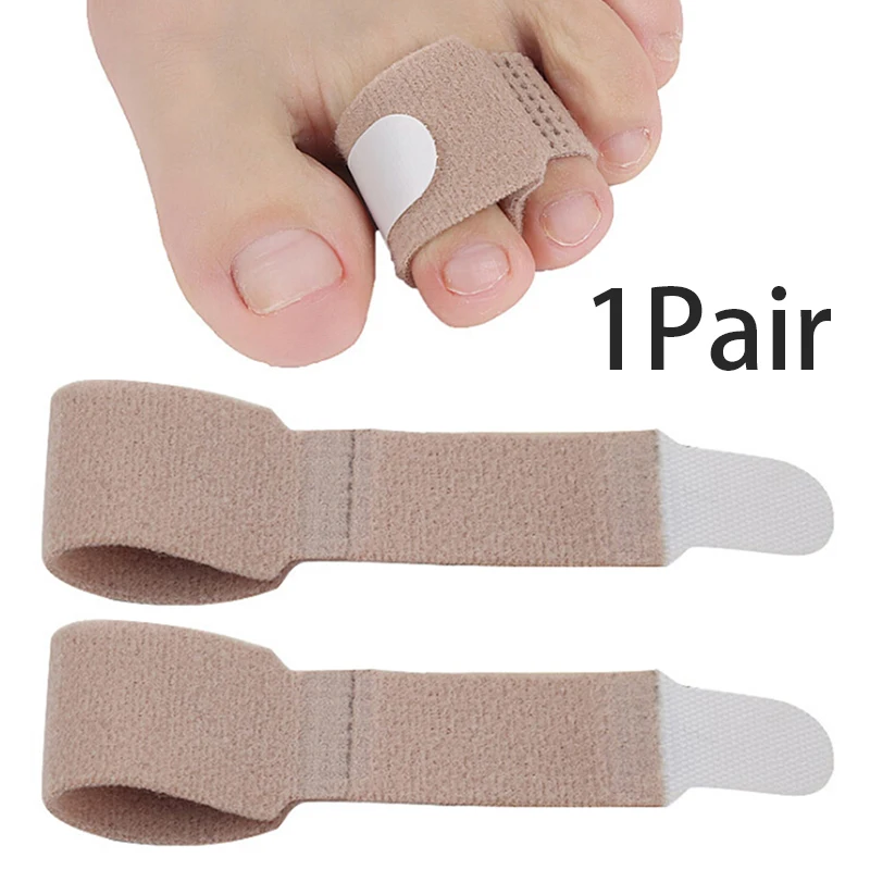 // 1Pair Toe Finger Straightener Hammer Toe Tape Hallux Valgus Corrector Bandage Toe Separator Splint Wraps Foot Care Supplies