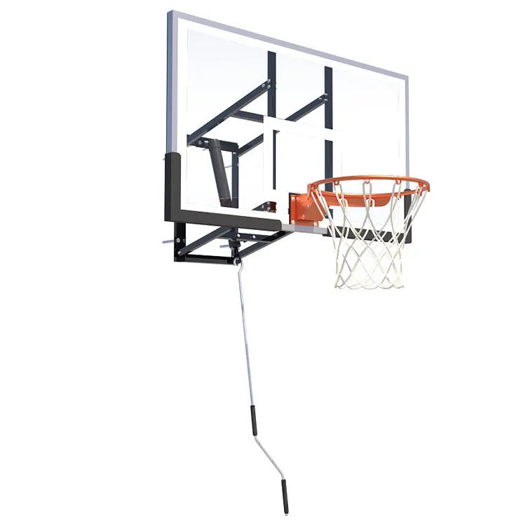 Indoor and outdoor adult wall-mounted basketball hoop basket back plate adjustable height wall-mounted basketball system