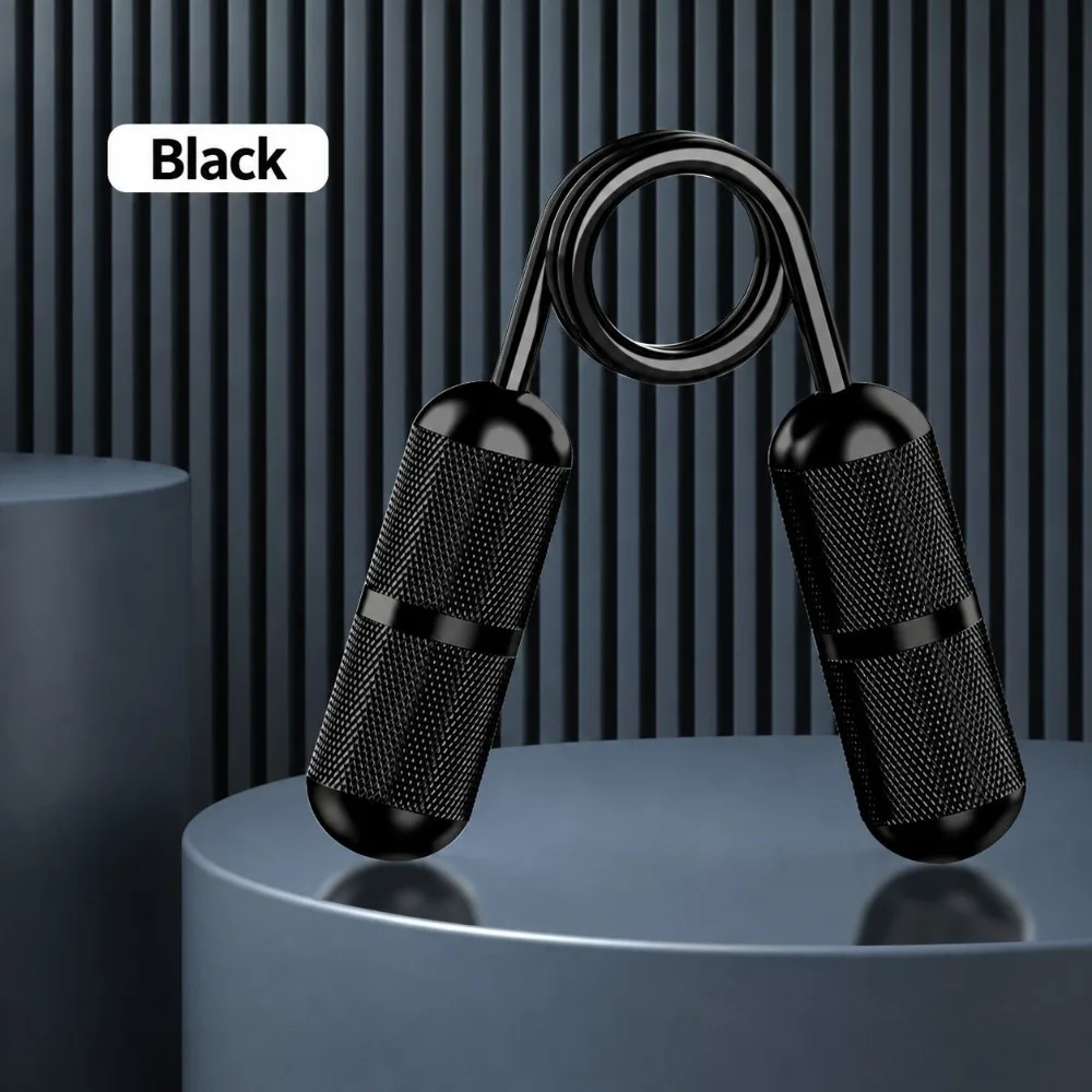Aluminum Alloy Hand Grip Strengthener Anti-slip Knurled Textured Finger Exerciser Trainer Portable Compact Hand Workout Gadget
