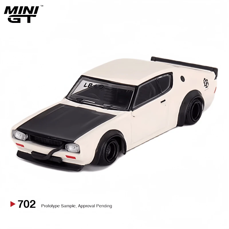 MINIGT 1:64,702 # Nissan Skyline Kenmeri Alloy roller miniature model, adult decoration,boy toy,children's holiday birthday gift