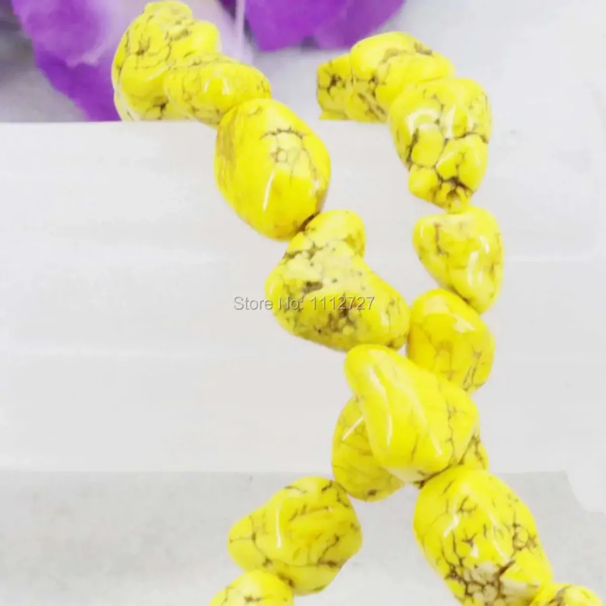 10-14mm Accessory Crafts Irregular Yellow Turkey Howlite Chalcedony Loose Beads Stone DIY Howlite 15inch Jewelry Gifts Making