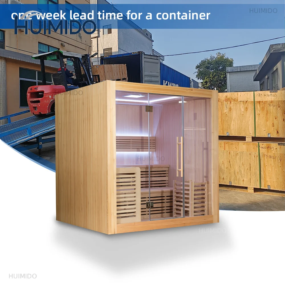 Traditional sauna, indoor wooden sauna, modern design style, factory wholesale direct sales