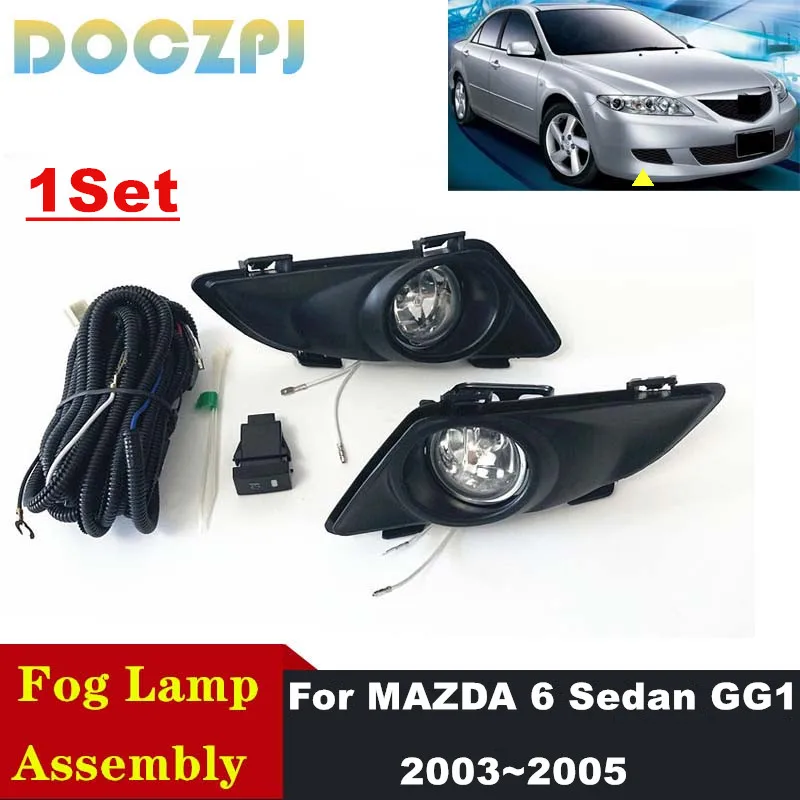 

1Set Car Front Bumper Halogen Fog Light Driving Ambient Lamp Upgrade Kit For MAZDA 6 Sedan GG1 2003 2004 2005 With Wring