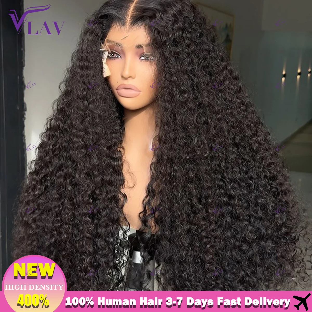 

400 Density Kinky Curly Wig 13×4/13×6 HD Lace Frontal Wigs 360 HD Transparent Lace Preplucked For Women Glueless Wigs Human Hair