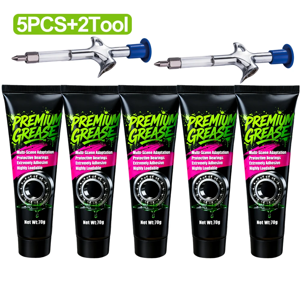 Premium-Fahrradfett, 70 g, Motorlager-Schmierfett, mittelachsiges Pedalschüssel-Gruppenpflege-Schmiermittel für Mountainbikes und Rennräder