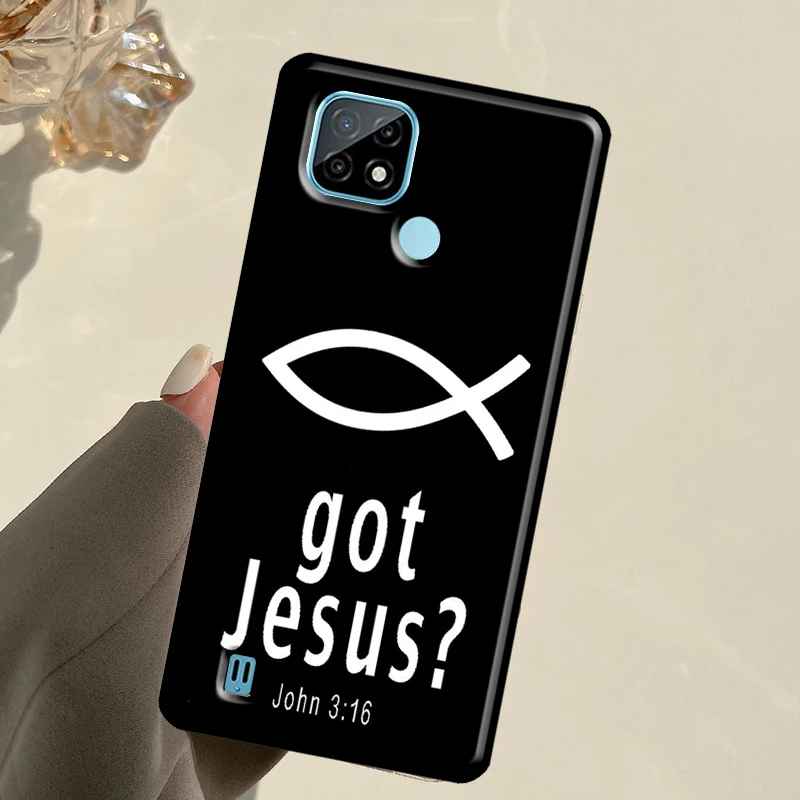رمز السمكة يسوع المسيح المسيحي ل Realme 14 Pro Plus 10 11 12 13 GT 6 6T 5 GT7 Pro C61 C55 C53 C51 C21Y C25S C67 C75 #4