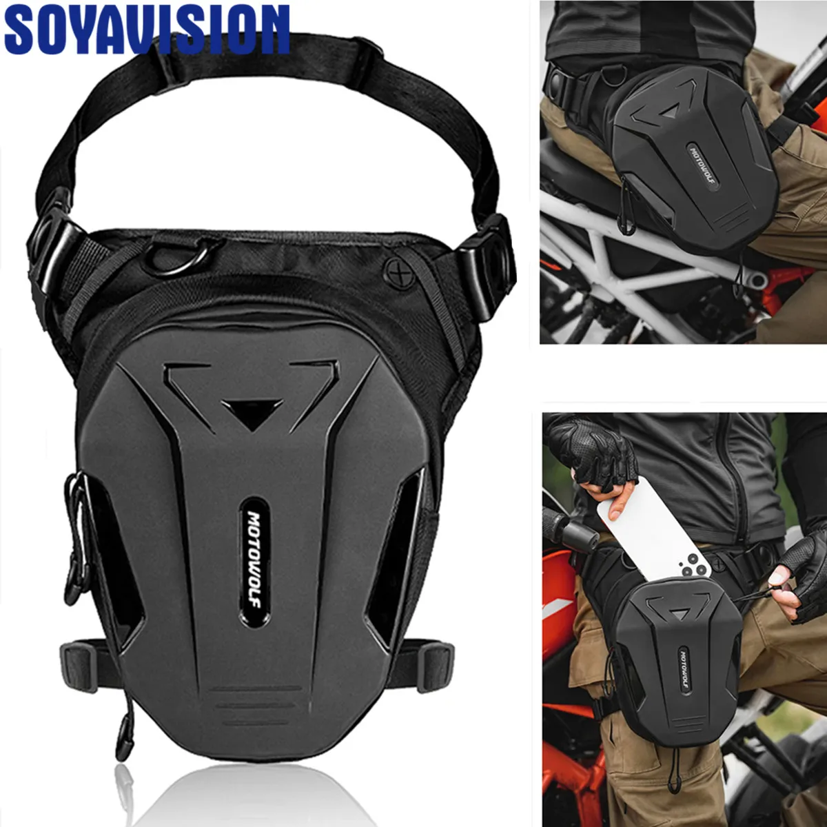 Waterproof Motorcycle Drop Leg Bag For Men Women Outdoor Riding Cycling Tactical Travel Waist Bag Fanny Pack Hip Belt Bum Bag