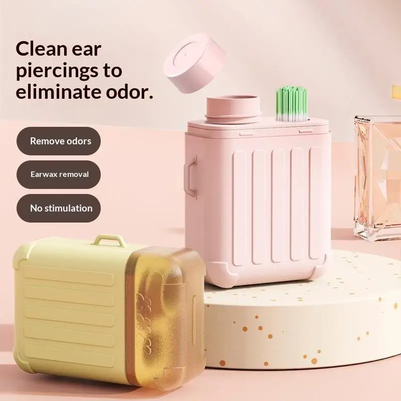 180/240Pcs Pierced Ear Cleaning Set With Solution Paper Floss Ear Hole Care Tools Disposable Earring Cleaner Kit Cleaner Tool