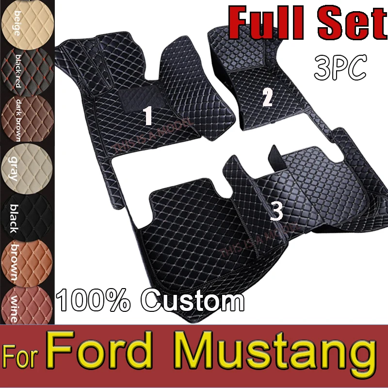 

Car floor mats for Ford Mustang 2015 2016 2017 2018 2019 2020 2021 2022 Custom auto foot Pads automobile carpet cover