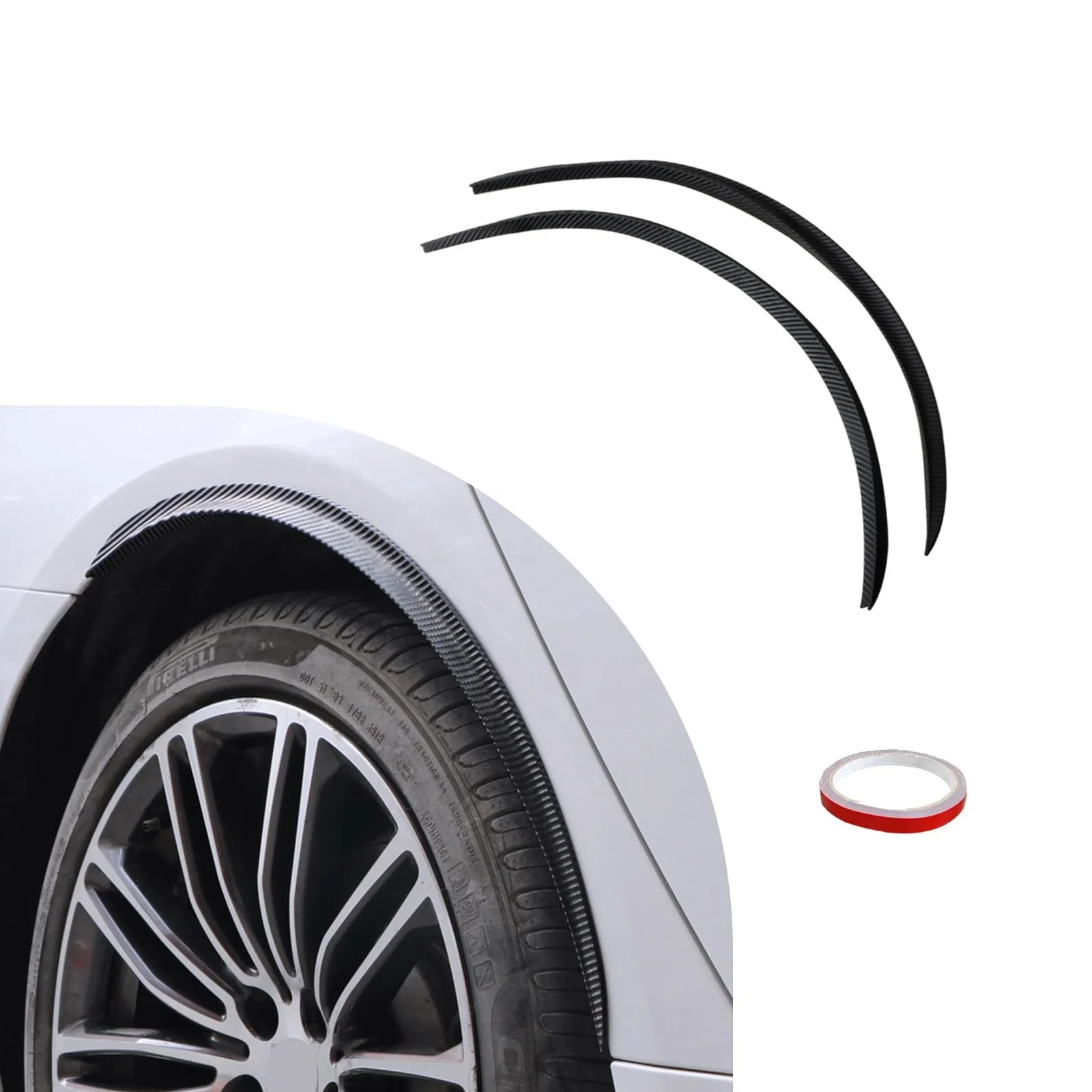 

Universal 72cm Car Wheel Eyebrow Anti - Collision Strip Carbon Fiber Car Wheel Arch Guards Decorative Strip for Cars Wheel Arch