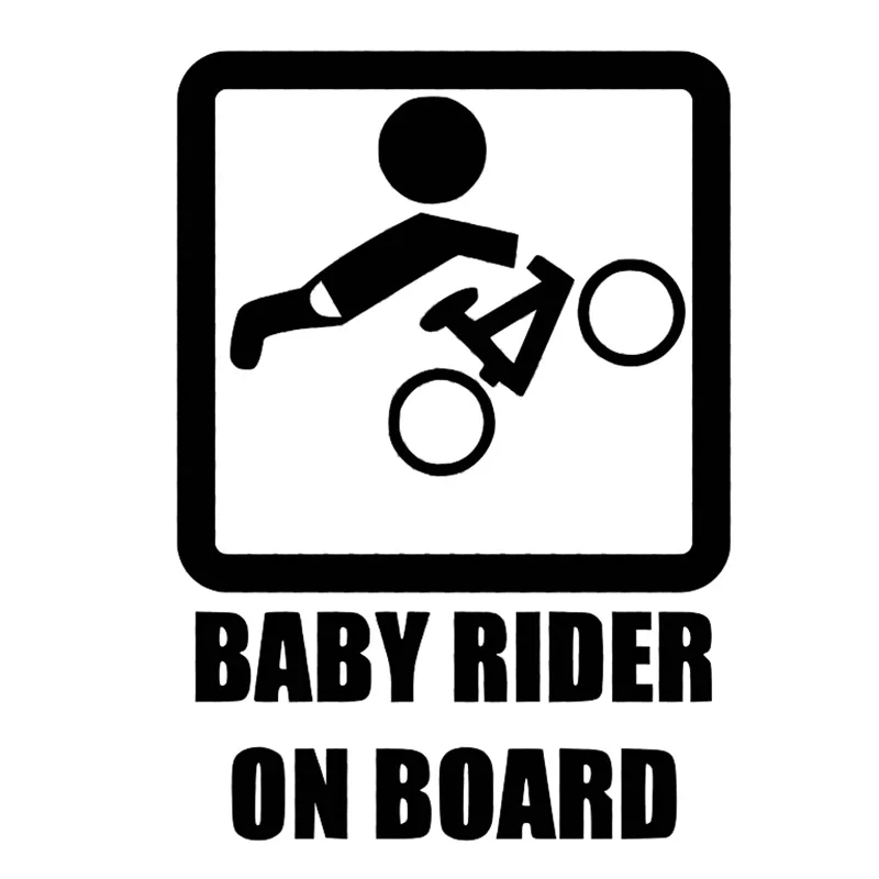 Car Stickers Decor Motorcycle Decals Baby Rider on Board  Decorative Accessories Creative Sunscreen Waterproof PVC.