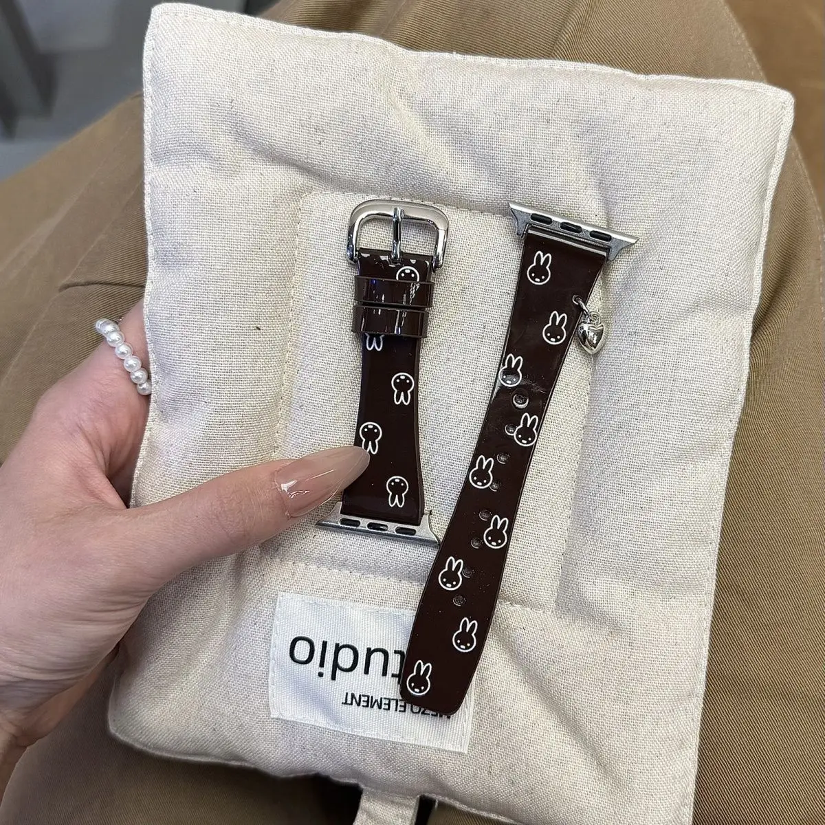 Compatible with Apple Watch Simple Miffy for Iwatch Strap Cute Cartoon Good Looks Personality and Creativity Send To Friends New
