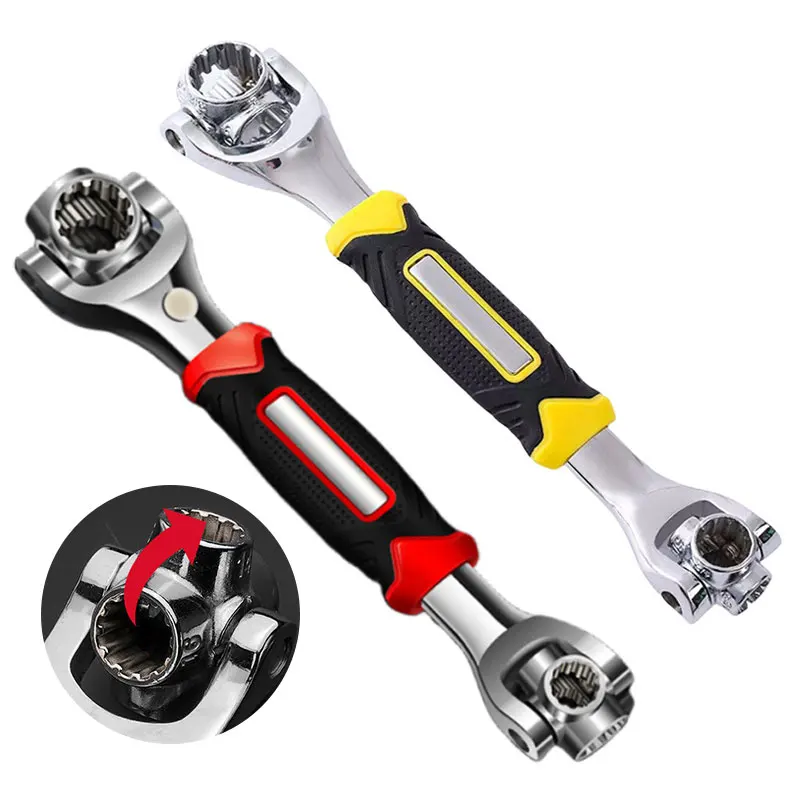 

Универсальный двусторонний гаечный ключ 8-19 мм, вращающаяся на 360 градусов головка, гаечный ключ с храповым механизмом, инструменты для ручного ремонта, многофункциональные автомобильные аксессуары