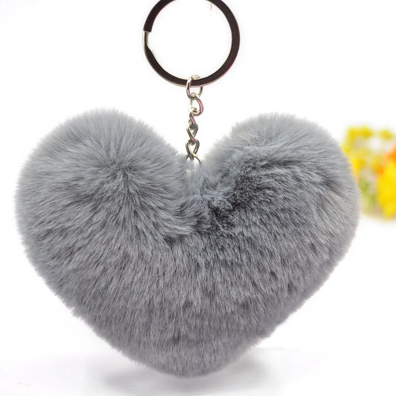 Love shaped plush keychain pendant, couple's mobile phone bag decoration activity kawaii keychain  keychain plush