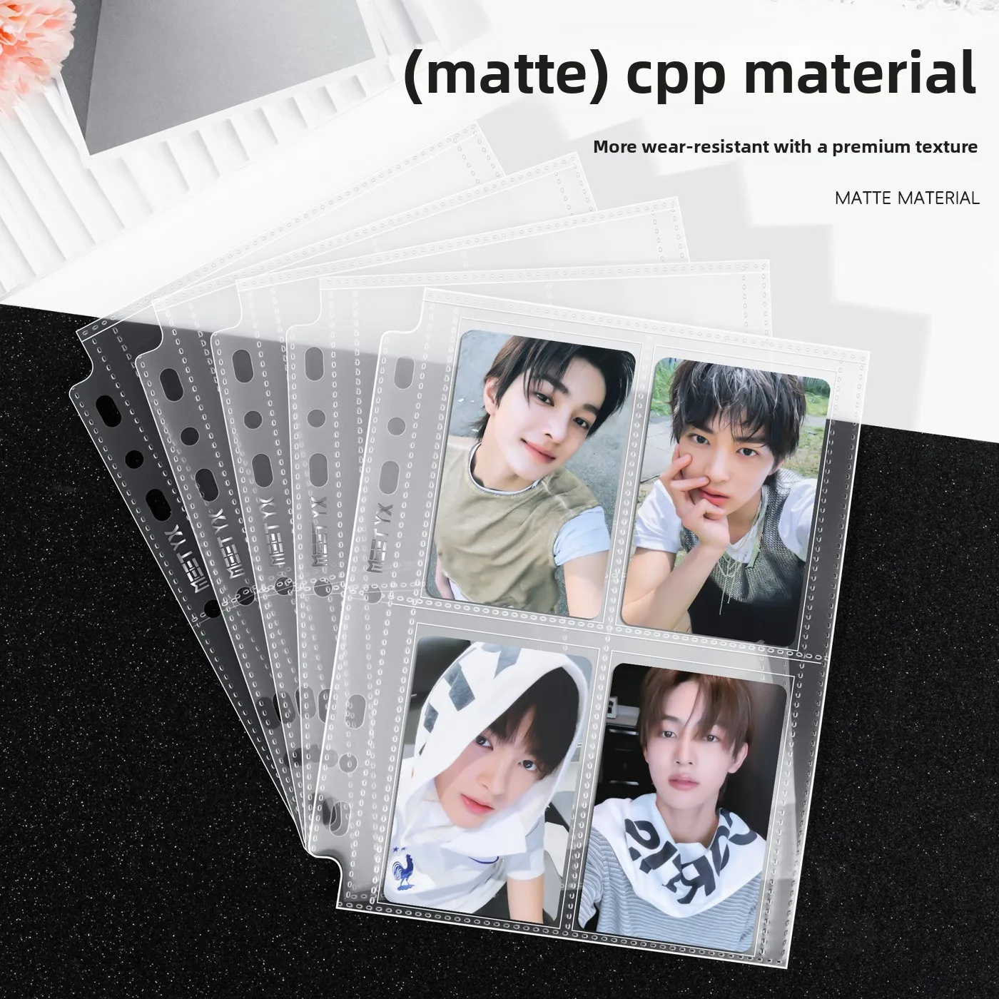 MEET YX マットフォトページリフィル A5/A4 バインダー用 4/9 グリッド