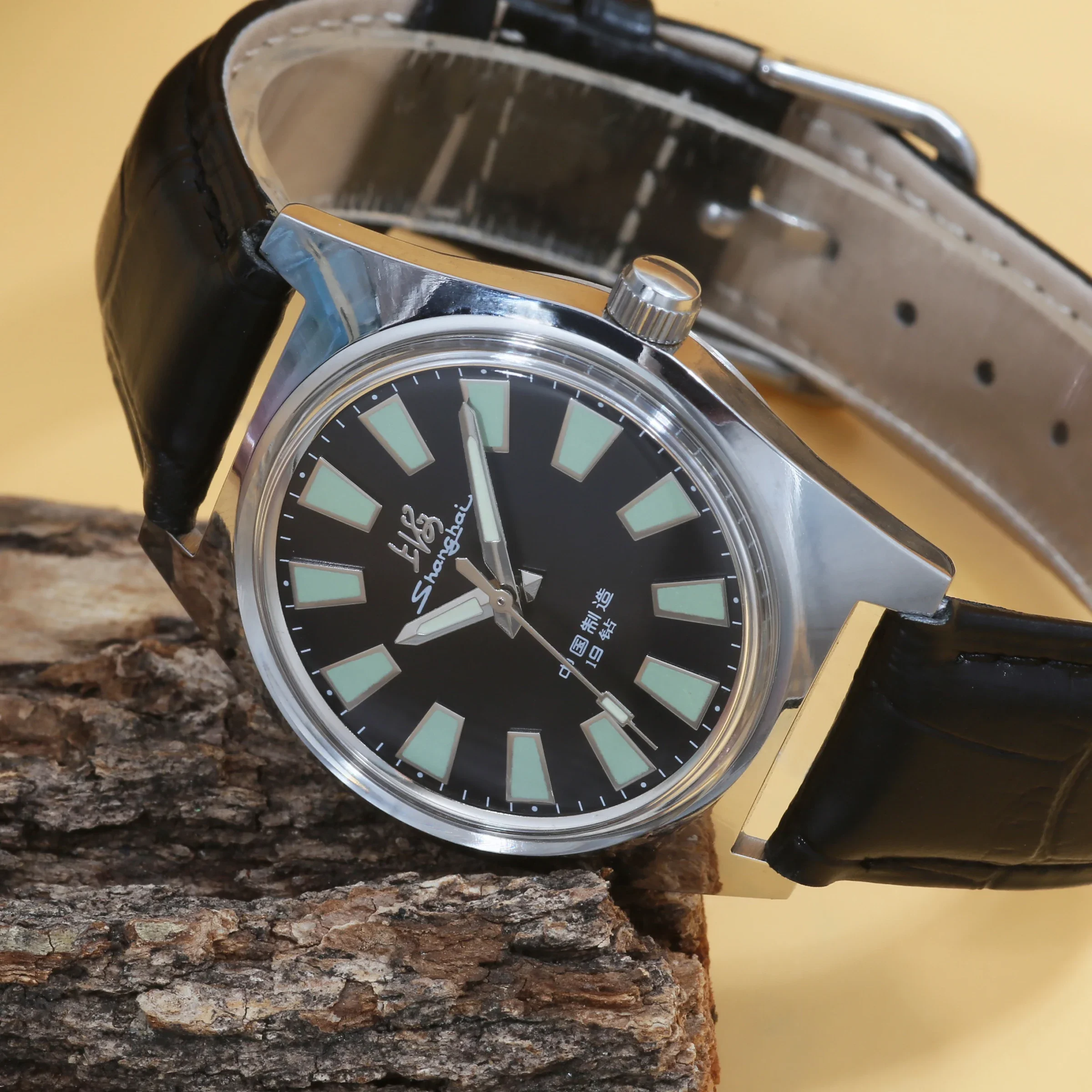 

Relojes ретро Шанхайские механические часы с ручным заводом 36 мм 7120 Водонепроницаемые ретро китайские часы для мужчин оптом