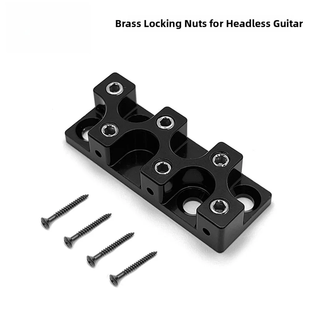 Brass String Lock Nut for Headless Guitar with Secure Tuning Stability and Compact Design Compatible with Multiple Models