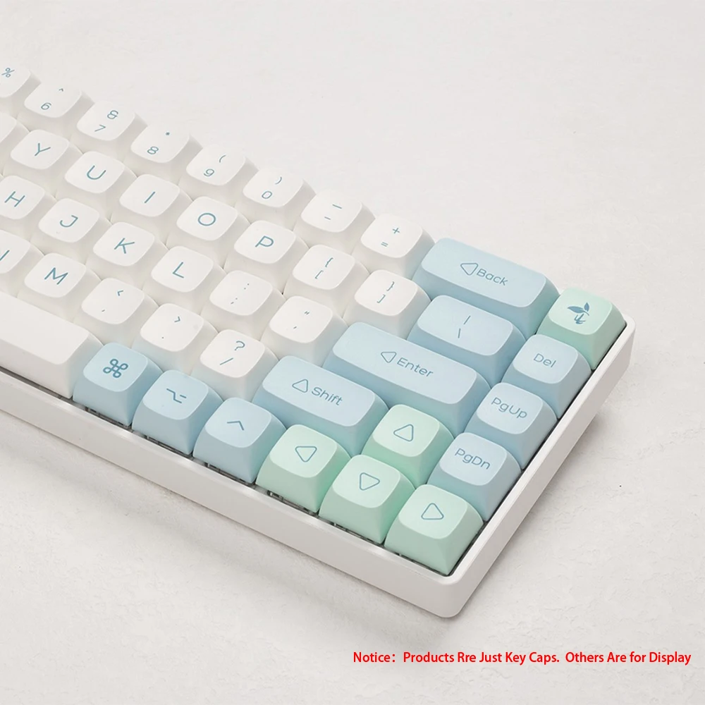 135 keys Ice Crystal Mint Keycaps Profile XDA PBT Dye-Sub Key Cap for Cherry MX Switch DIY Layout Ducky Mechanical Keyboard Cap