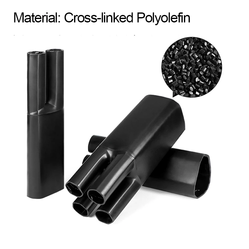 1pcs 2:1 Heat Shrink Breakout Boots 2/3/4/5 Cores Hot Melt Adhesive Lined Waterproof Insulation Cable Heat Shrink Finger Boot