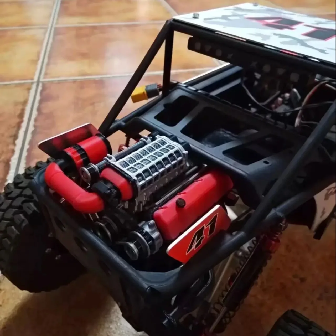 Decoración de modelo de motor de coche RC para 1/10 VP OPTIC H10 KIT TRX4 Defender AXIAL SCX10 RC4WD Sport Jeep K10 TF2 TRX6 G63