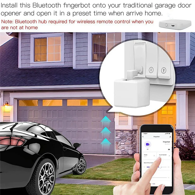 LSJD Tuya Hub Link Fingerbot to Wi-Fi (Support 2.4GHz) ,IFTTT and Timmer Control, 1 Gate Way Can Connect Multiple Fingerbots
