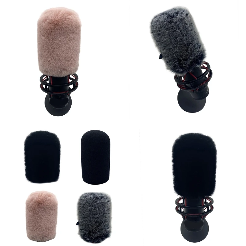 Soft Artifical Furry WindMuff Windshield for HYPER QUADCASTS Microphone Windproof Cover Improve Recording Experience