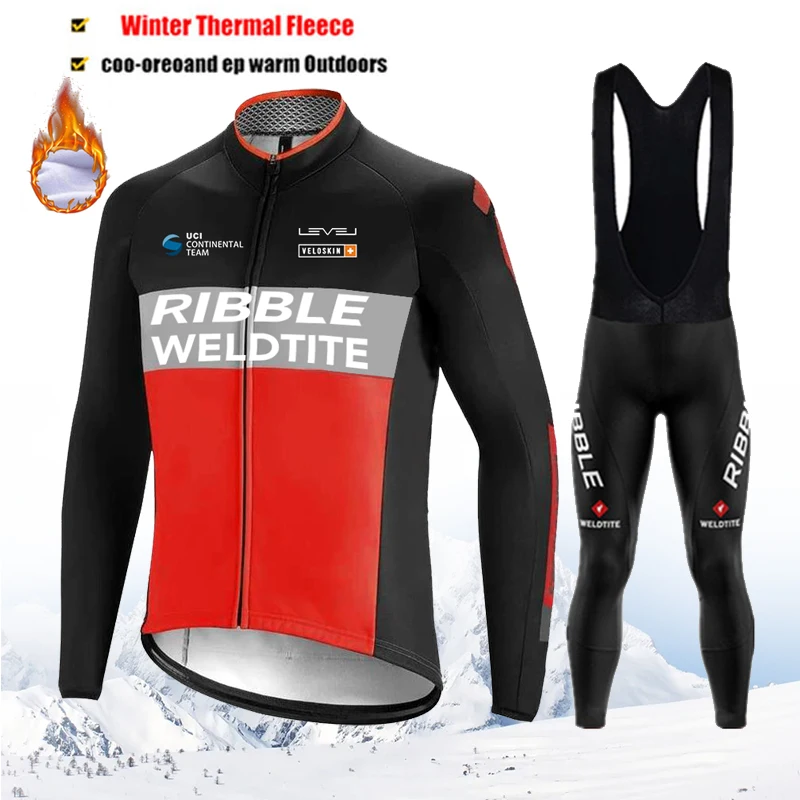 

Мужской комплект велосипедного трикотажа, зимний термофлисовый велосипедный трикотаж, MTB, дорожный, с длинным рукавом, теплая, мягкая, матовая, велосипедная одежда, карманы