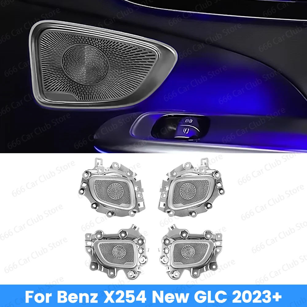 Couvercle de panneau de haut-parleur de porte de haut-parleur Audio sans lumière, Compatible avec Mercedes Benz GLC X254 classe C, accessoire intérieur de véhicule