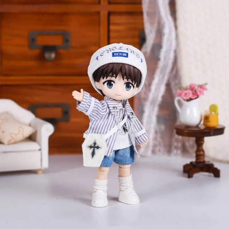 For Obitsu 11 Cool Guy 5pcs Doll Clothes Set For OB11 Gsc 1/12 Bjd Molly Asi 2.0 3.0 Body Doll Cloth NAGI Doll Outfit Clothes