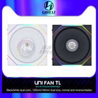 Lian Li TL120 TL140 Uni Fan Forward/Reverse Computer Case Fan, Water Cooling Cooler Support L-Connect 3, 1 / 3 Pcs Pack