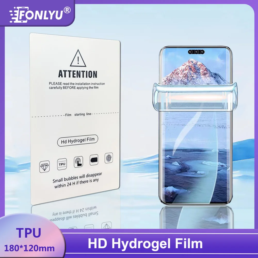 

FONLYU 50pcs HD Hydrogel Films Movie for Mobile Phone Curved Screen Protector Sheets Plotter Cutting Machine Cutter