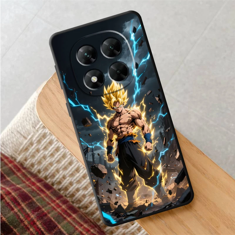 Casing Penutup Ponsel Lembut Hitam Dragon Ball Aura Vegeta untuk Xiaomi Redmi Note 9S 12S 10S 9 10 11 12 Pro 7 8 11S 13 14 Pro Plus