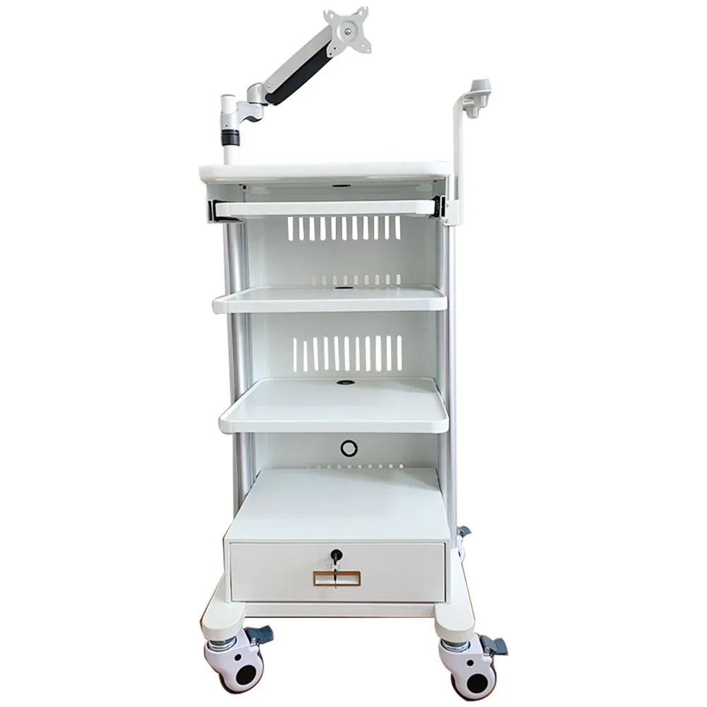 Mobile Workstation Computer Cart Nursing Laptop Trolly, Laptop Cart